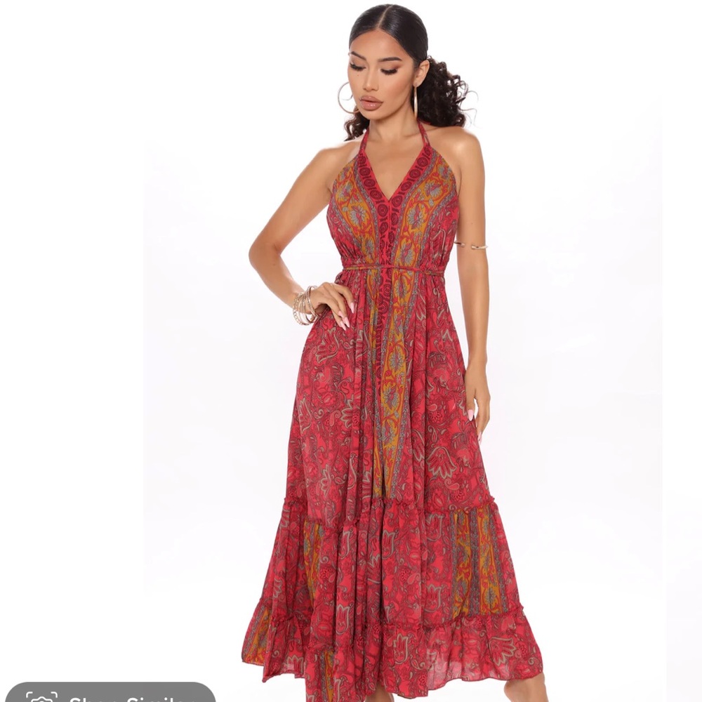 Printed maxi dress